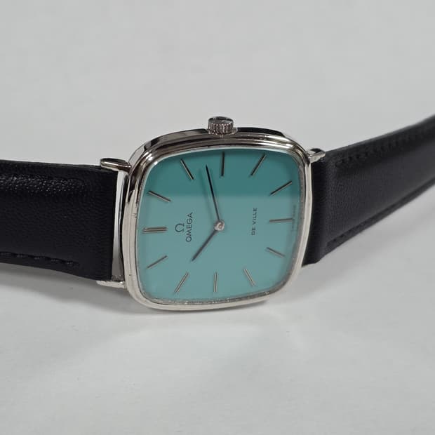 정품 OMEGA 수동  빈티지 드빌 티파니 다이얼 시계 32mm