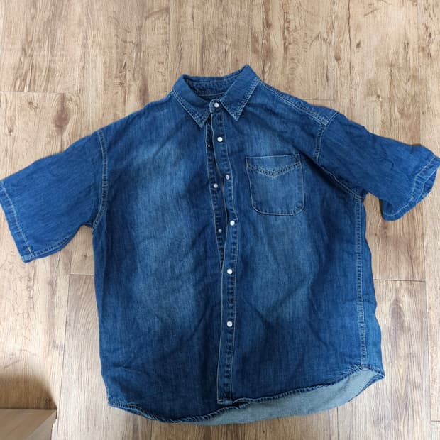 디미트리블랙 데님 반팔 셔츠 L