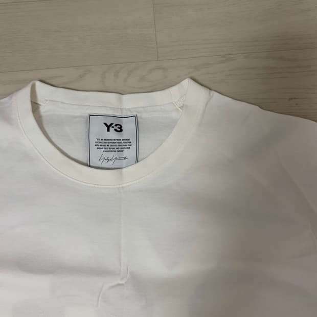 Y-3 요지야마모토 백로고 반팔 티셔츠 