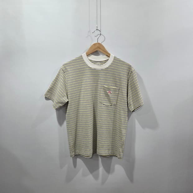 단톤 포켓 스트라이프 반팔티 S
