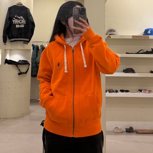 폴로 랄프로렌 오렌지 포니 스웻 후드집업 U761