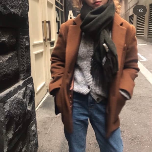 sienne 쌍띠에 울 자켓