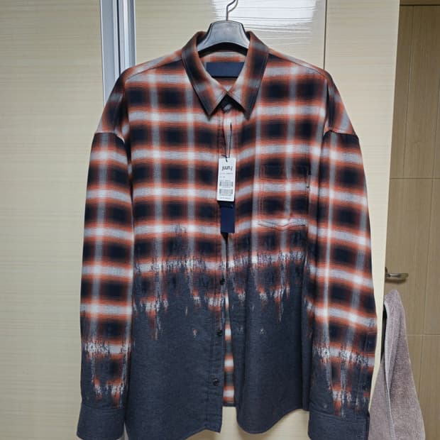 준지 보더체크 페인트 오버셔츠 50