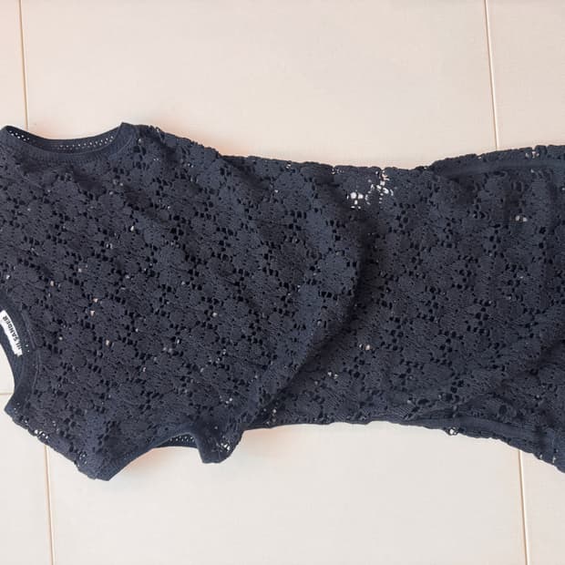 Jilsander 크로셰 언발란스 넥 니트탑