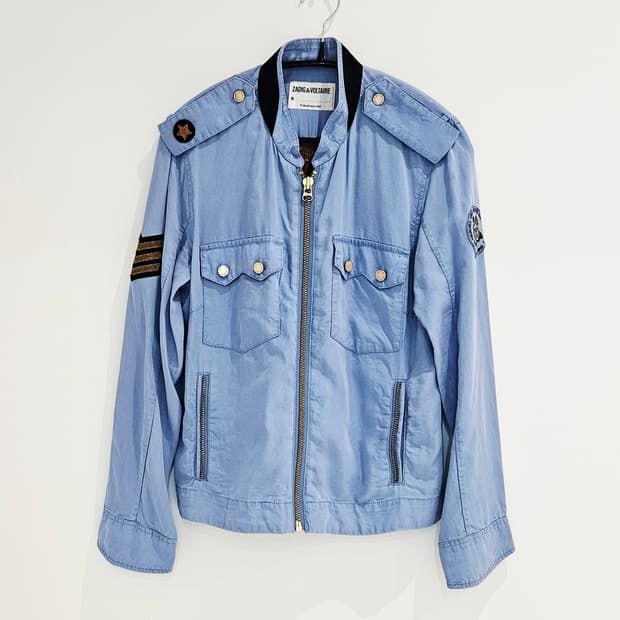 자딕앤볼테르 스컬 자수 여성 데님 자켓 M