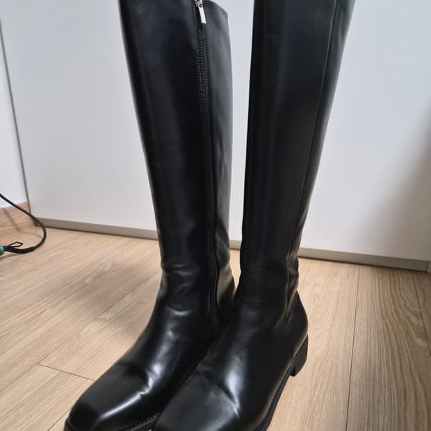 SPUR 블랙 롱부츠 250