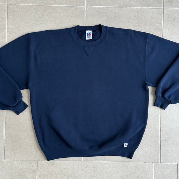 90s 빈티지 러셀 스웻셔츠 네이비 XL USA