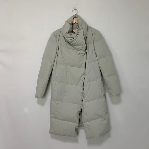 DKNY 빈티지 사선 롱 패딩 그레이 여성 점퍼