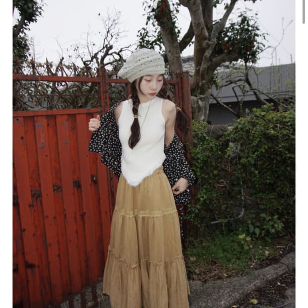김아홉 빈티지 레이스 스커트