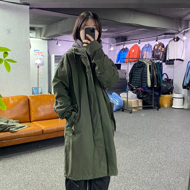 자라 후디드 카키 피쉬테일 자켓 B4332