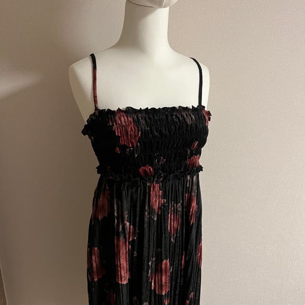 LESTROSE 벨벳 빈티지 원피스