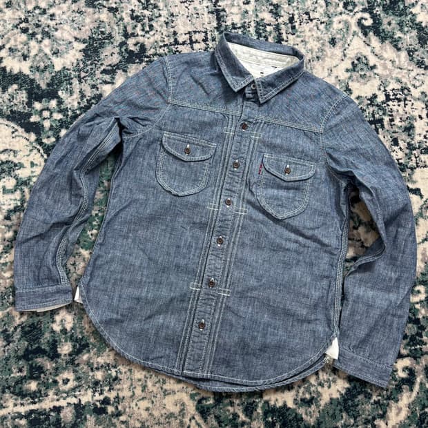 90s Levis Jpn 리바이스 일제 샴브레이 웨스턴 셔츠(S)