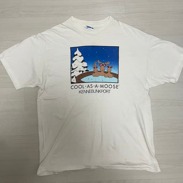 Hanes 90년대 싱글스티치 티셔츠