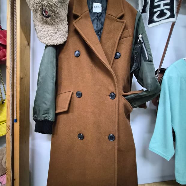 랩 퀼팅 야상 코트