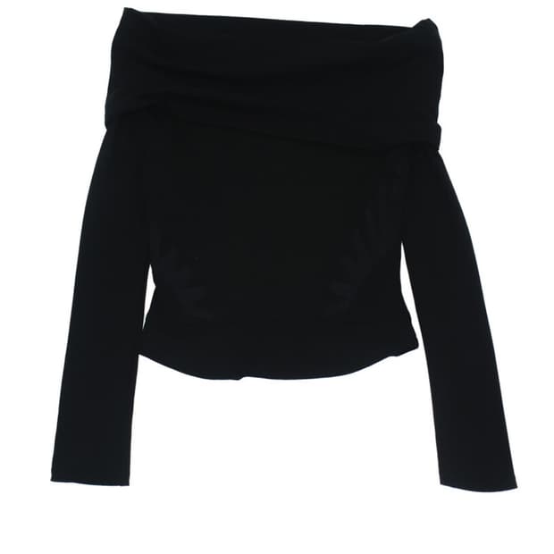 taae 태 리본 오프숄더 black