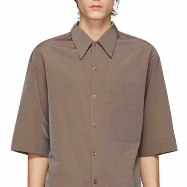 lemaire 컨버터블 셔츠 테라코타 48
