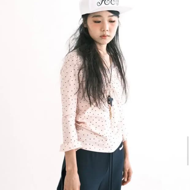 샵페어리 미니 하트 레이스탑 핑크