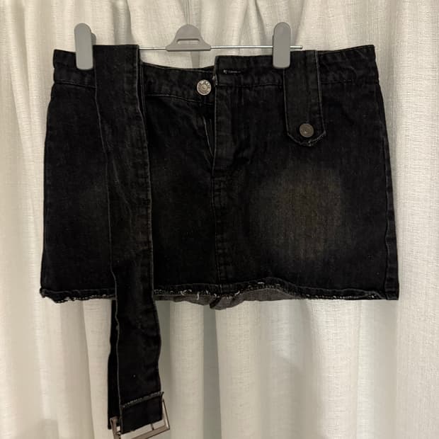 빈티지 블랙 청치마