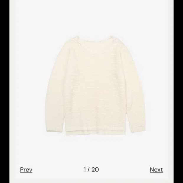 이어닝 니트 아이보리