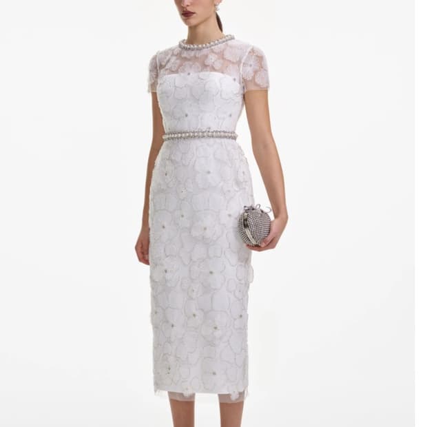 Self-Portrait 화이트 튤 드레스