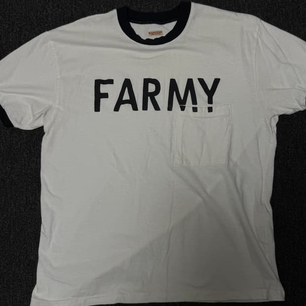 [3] 캐피탈 18.5 텐지쿠 링거 포켓 티셔츠 파미 화이트