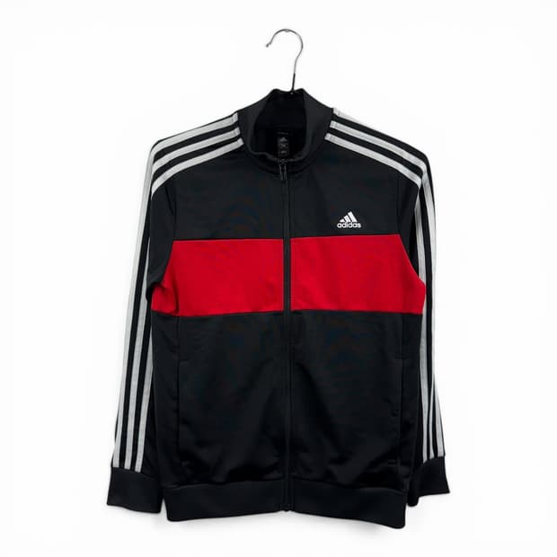 (150) 아디다스 키즈/우먼스 티베리오 트랙탑 져지 블랙