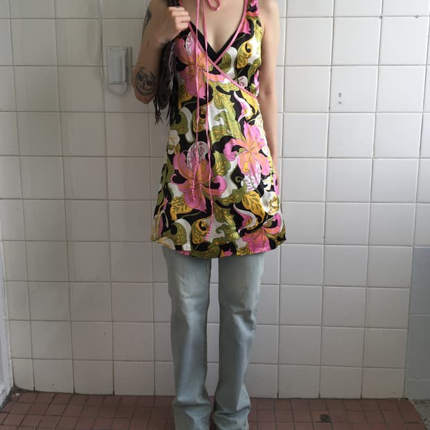 Miss sixty oriental mood wrap sleeveless