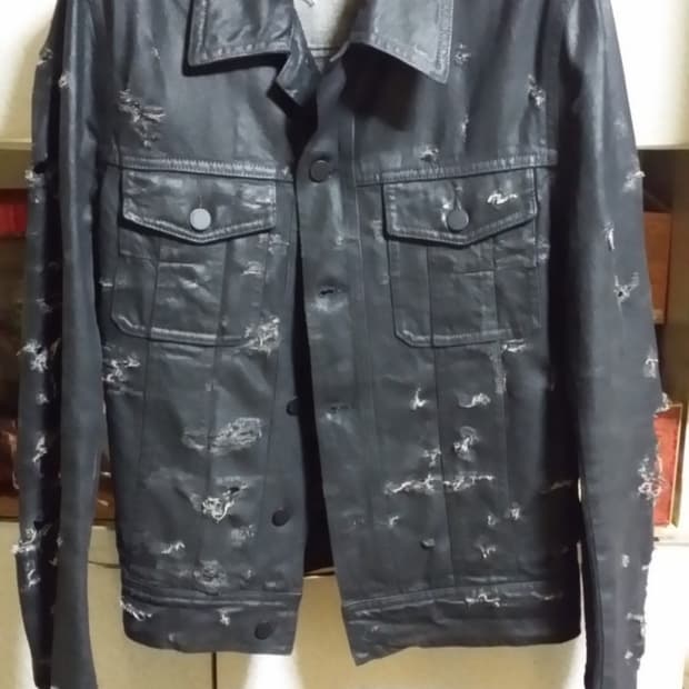 디올옴므 2004/ss 아카이브 디스트로이드코팅 자켓