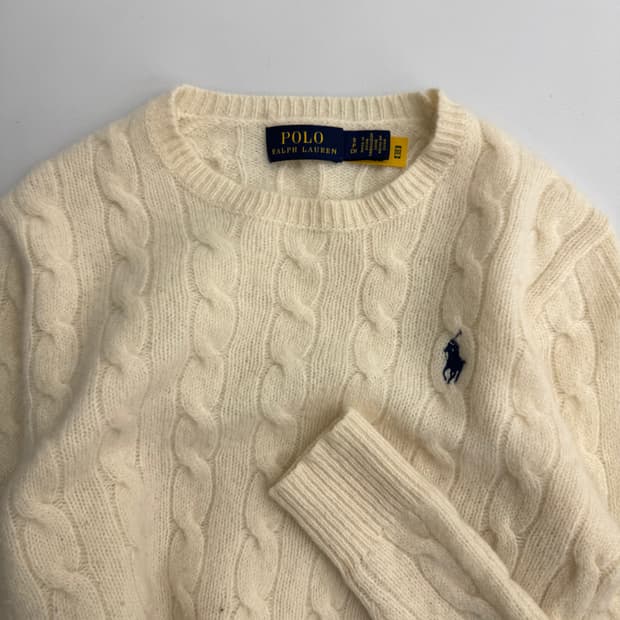 폴로 케이블 니트 
