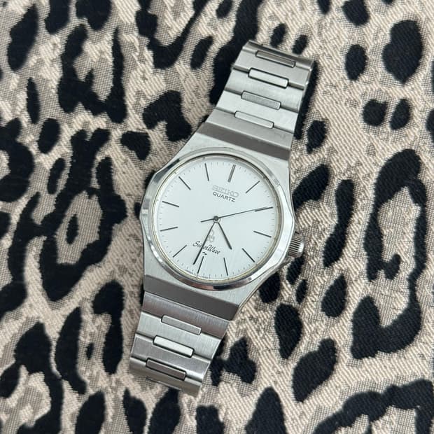 80s 빈티지 세이코 실버웨이브 쿼츠