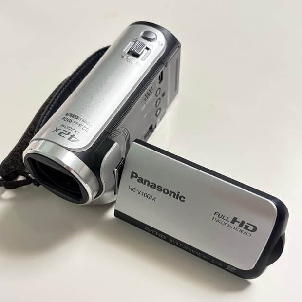 a급) 파나소닉 hc-V100m 실버 빈티지 캠코더