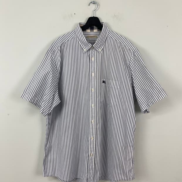 버버리 스트라이프 반팔 셔츠 XL <201>