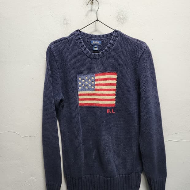 폴로 랄프로렌 성조기 니트