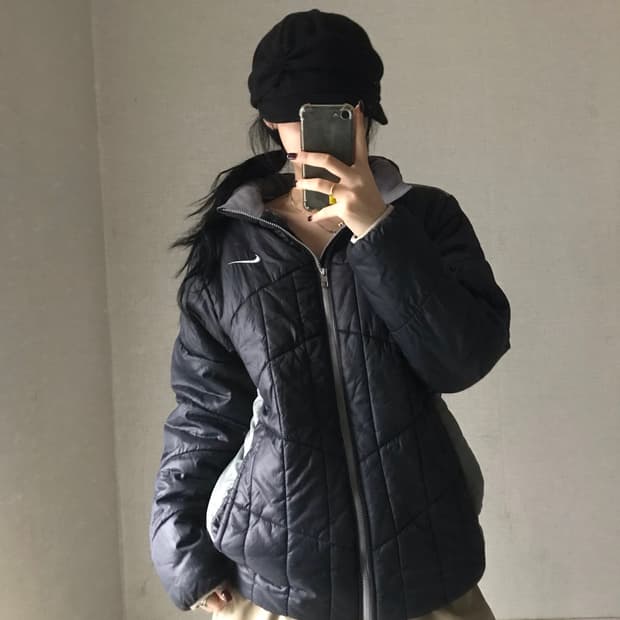나이키 블랙 경량패딩