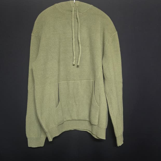 수아레 워셔블 후드 니트 올리브(M사이즈)