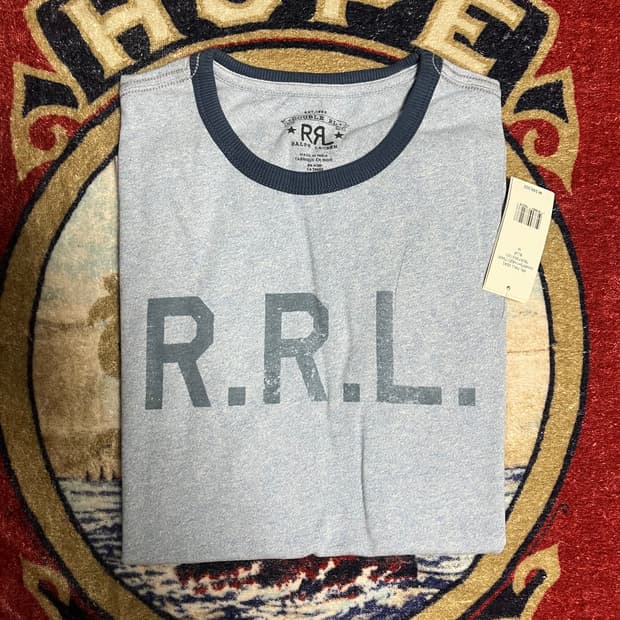 RRL 로고 저지 링어 티 더블알엘