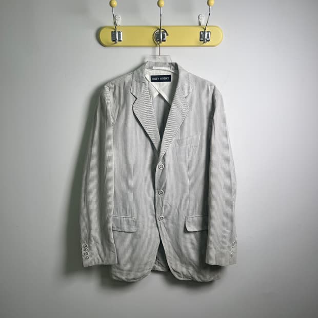 이세이미야케 시어서커 스트라이프 블레이저