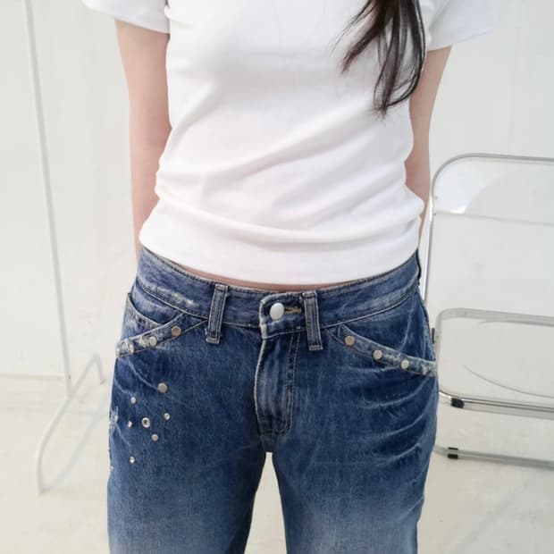 히피디피 blue stud jeans (품절 제품)