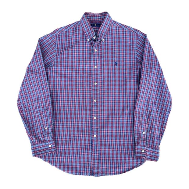 PRL button down gingham check shirts