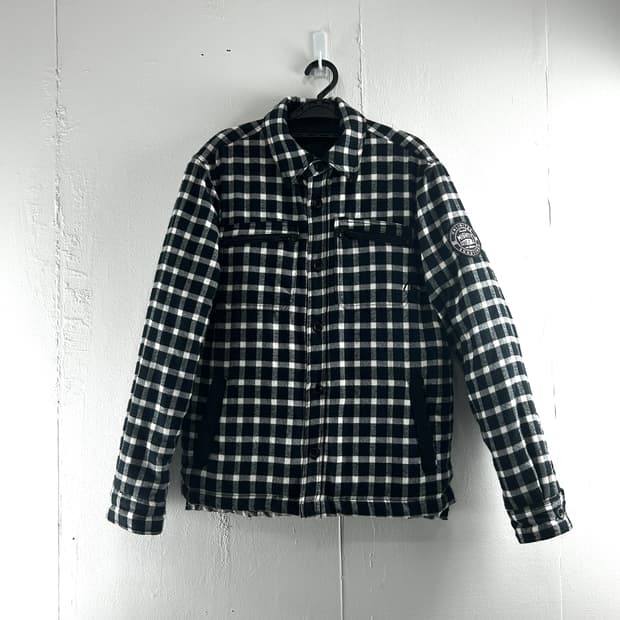 에비수 EVISU 블랙체크 누빔 점퍼 L 100
