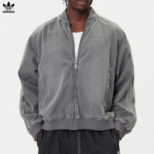 아디다스 블랙 워시 데님 자켓[XXXL](네고가능)