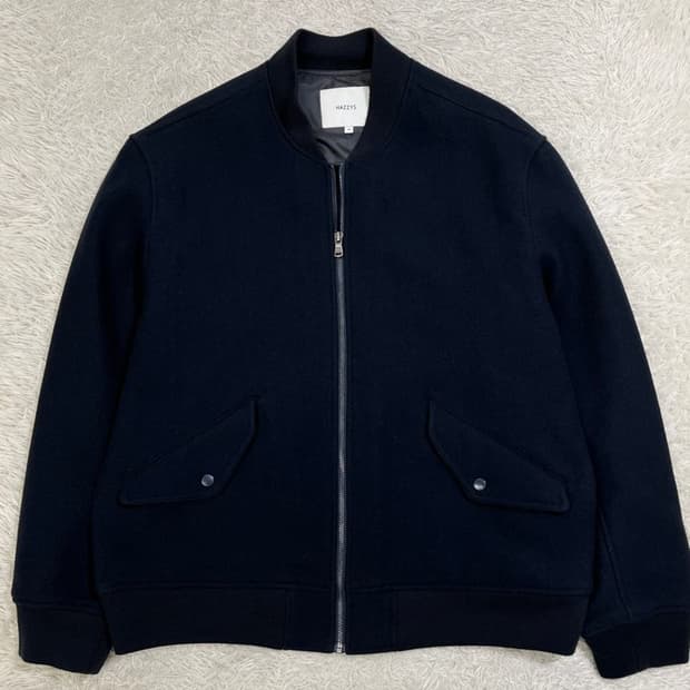헤지스 울 MA-1 블루종 점퍼/#537
