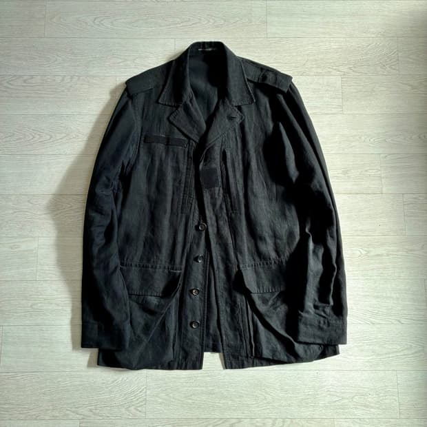 [3] 요지야마모토 뿌르옴므 린넨 밀리터리 재킷
