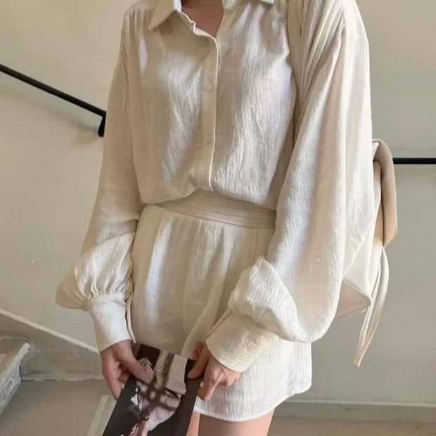 LABELLE BLANC 라벨르블랑 린넨 블라우스