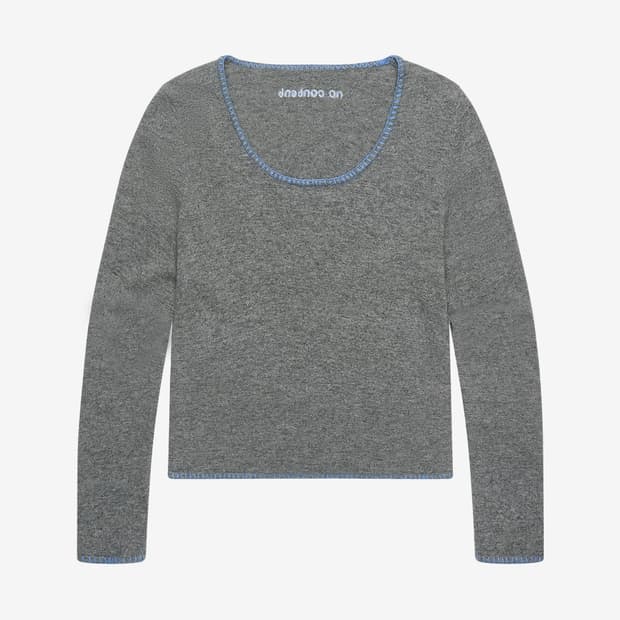 노컨텐츠 스티치 니트 그레이