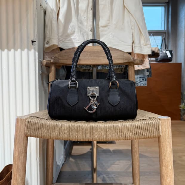 크리스찬 디올 블랙 트로터 미니 보스턴백 