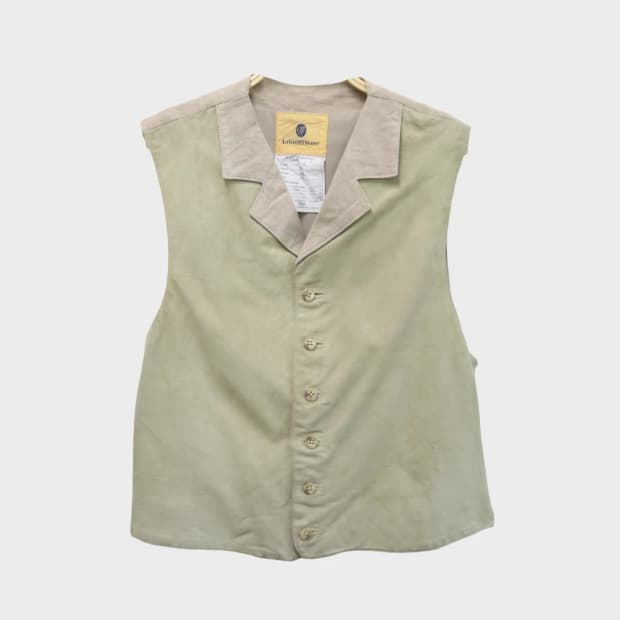 LA GAZZETTA 스웨이드 가죽 베스트 60396