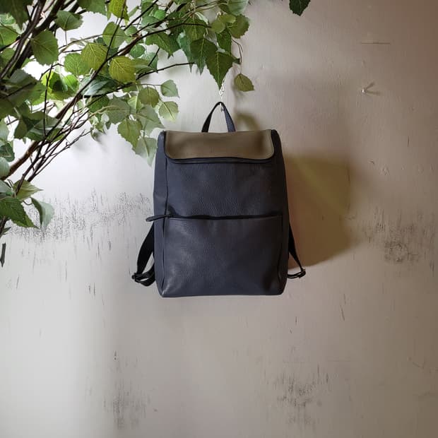 부르노 말리 레더 백팩