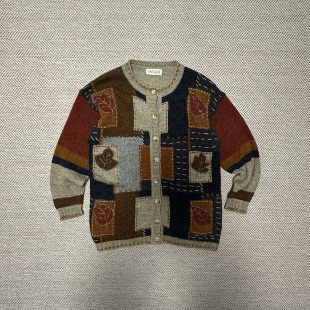 VINTAGE acrylic knit cardigan