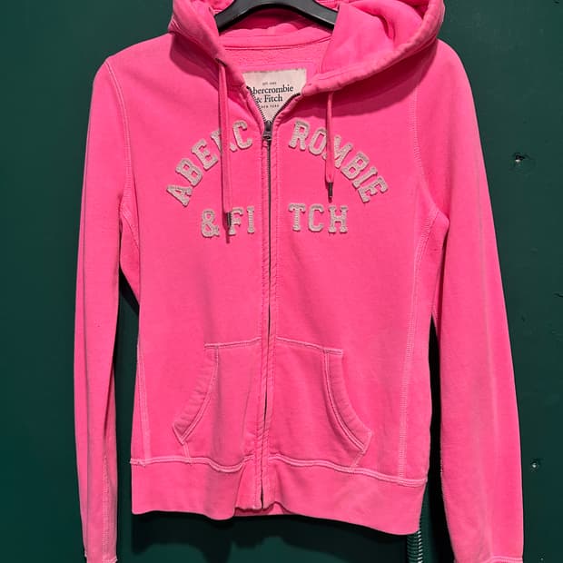 아베크롬비 기모후드집업 핑크 M